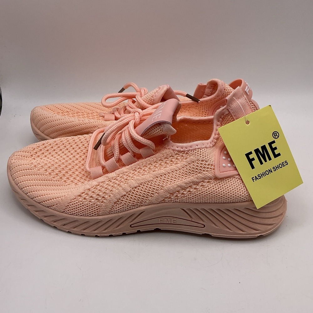 FME Women's Knit Athletic Running Sneakers Pink Size 36 New With Tags
